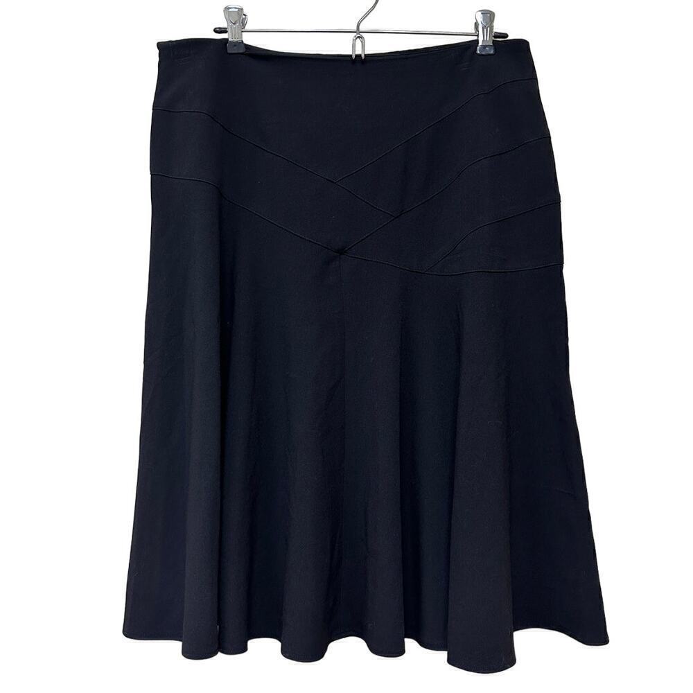 Sandro Black Side Zip Workwear Classic Knee Length Skirt Size 10 Clueless